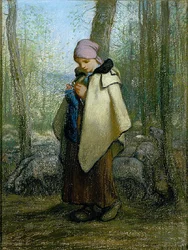 De breiende herderin